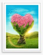 Blossoming love Framed Art Print 75815650