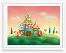 Candyland castle Framed Art Print 76244202