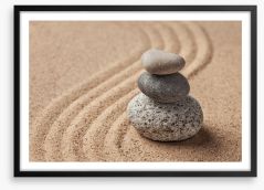 Sandy meditation Framed Art Print 77043655