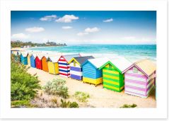 Brighton beach bathing houses Art Print 77479612