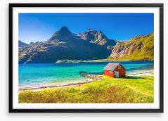Trollfjord shores Framed Art Print 77604535