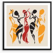 With the beat I Framed Art Print 77623019