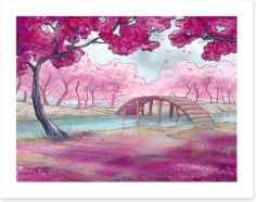 Japanese cherry blossom Art Print 78107036