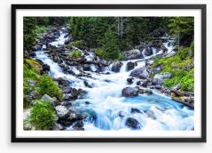 Pristine forest river Framed Art Print 78122338