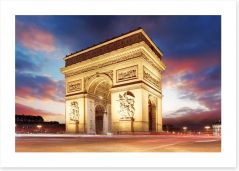 Arc de Triumph at dusk Art Print 78160314