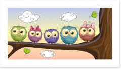 Owls Art Print 78309533