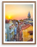 Sunset over Cartagena Framed Art Print 78540040