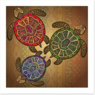 Decorative turtles Art Print 78678453