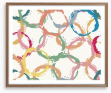 Pastel rings Framed Art Print 79280122