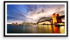 Sydney twilight panorama Framed Art Print 79577134