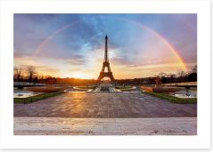 Eiffel tower rainbow Art Print 79847717