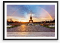 Eiffel tower rainbow Framed Art Print 79847717