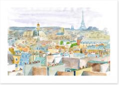 City of Paris watercolour Art Print 80330655