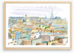 City of Paris watercolour Framed Art Print 80330655