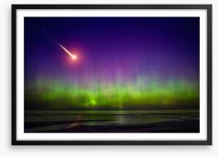 The aurora comet Framed Art Print 80578784