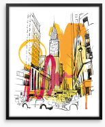 Manhattan morning Framed Art Print 81404302