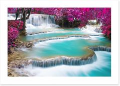 Turquoise Kuang Si waterfalls Art Print 81777751
