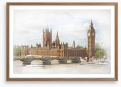 Westminster Palace vintage Framed Art Print 82034167