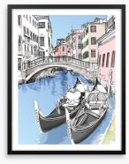 Two gondolas Framed Art Print 82313828