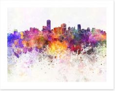 Adelaide skyline watercolour Art Print 82849108