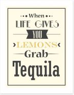 Grab tequila Art Print 82913289