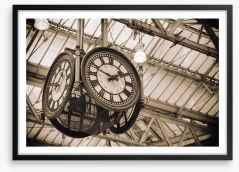 Waterloo Station time Framed Art Print 83246383