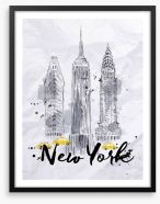 New York skyscrapers Framed Art Print 83310960