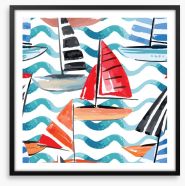 A yacht affair Framed Art Print 83345234