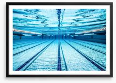 Swimming lanes Framed Art Print 83866376
