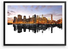 A Manhattan moment Framed Art Print 84614492