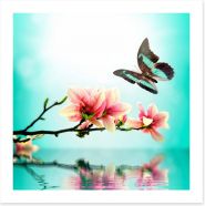 Butterfly magnolia Art Print 84944944