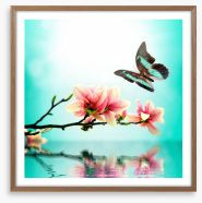 Butterfly magnolia Framed Art Print 84944944