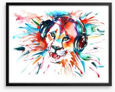 Lion rock Framed Art Print 85090317