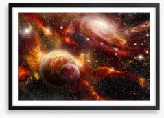 Scarlet galaxy Framed Art Print 85149953