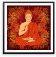 Sitting buddha Framed Art Print 85316170