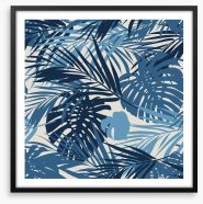Retro jungle leaves Framed Art Print 85339903