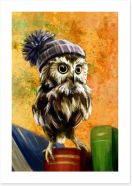 Bookish owl Art Print 85590047