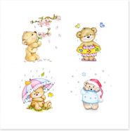 A teddy for all seasons Art Print 85783374