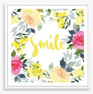 Sunshine smile Framed Art Print 86027680