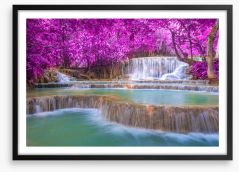 Tat Kuang Si waterfalls Framed Art Print 86116145