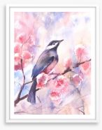 The blossom bird Framed Art Print 86585063