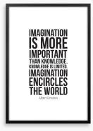 Imagination encircles the world Framed Art Print 86882456