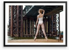 Urban ballet Framed Art Print 87049117