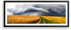 Storm in the rye Framed Art Print 87230895