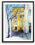 The old yellow house Framed Art Print 87408006