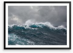 Storm spray seascape Framed Art Print 87829364