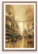 Vintage streetscape Framed Art Print 87960156