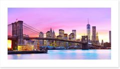 Manhattan twilight panorama Art Print 88002483