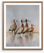 Four whistling ducks Framed Art Print 89015538