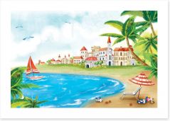 Beach House Art Print 89534370